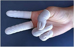 ANSLYQA protective latex finger cots being used during a delicate crafting and jewelry cleaning process