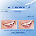 RAZOKO premium orthodontic floss packaging back side with detailed usage instructions