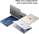 EooCoo hard shell laptop case side profile showcasing precise port cutouts and slim design