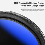 Neewer 67mm ND filter mounted on a professional camera lens