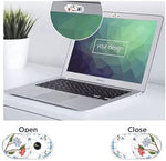 Close up view of the sliding mechanism on the FadyRaye computer webcam protector.
