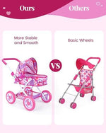 Babeside doll feeding and care play set components