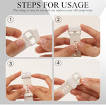 Flexible silicone fastener rings stretched slightly to demonstrate durability.