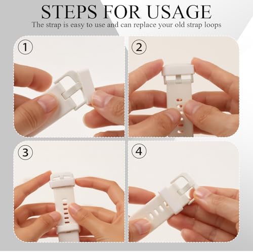 Flexible silicone fastener rings stretched slightly to demonstrate durability.