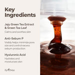 Isntree Green Tea Fresh Cleanser gel consistency on hand
