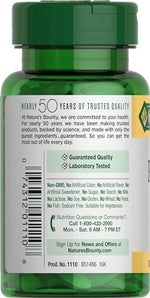 Nature's Bounty Potassium 99mg caplets dietary facts panel