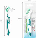 Two pieces of New Blessing dental retainer brushes laid out on a clean white surface.