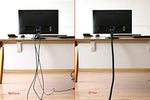Alex Tech ten feet cable management sleeve neatly organizing multiple home entertainment cords.