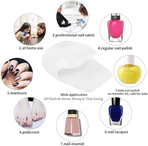 Portable manicure nail fan dryer in white finish