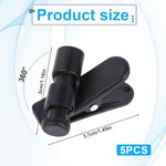 Black earbud wire clamp showing 360 degree rotating buckle mechanism