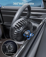 TriPole vehicle air circulation fan close up on the premium mounting clip design