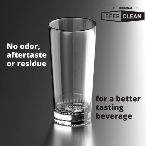 Professional bar setup using Beer Clean packets for manual brush cleaning