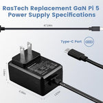 RasTech Raspberry Pi 5 power solution highlighting the six layer built-in electrical safety protection mechanisms