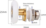 GDQLcnxb 4 pieces set of shower door rollers and hardware components