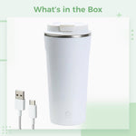 Yeeplant electric coffee mug demonstrating beverage mixing capability