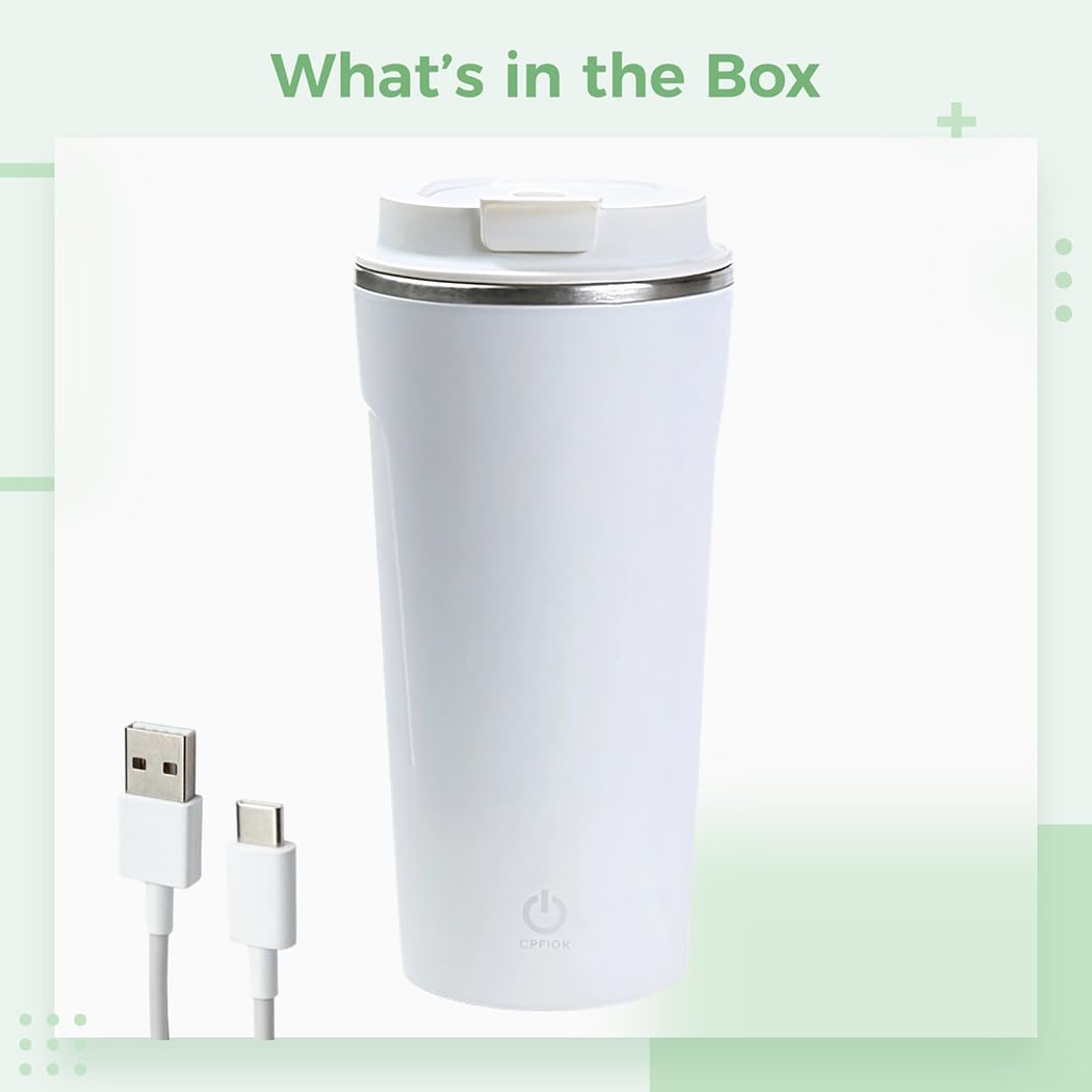 Yeeplant electric coffee mug demonstrating beverage mixing capability