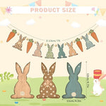 Close up shot of the high quality natural wood beads and rabbit charms on the Cinnvoice spring banner.