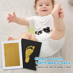 Detailed gold color baby hand print impression on premium keepsake cardstock