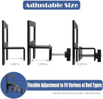 Close up view of the adjustable screw mechanism on the thick mattress holder for universal bed frame compatibility