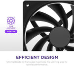 NZXT F120Q black PC cabinet fan showing the 4-pin PWM power connector