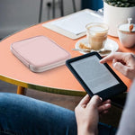 Cayeelu pink PU leather sleeve side profile