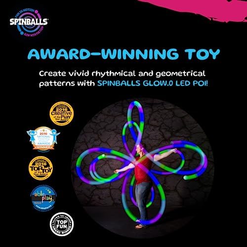 Spin Balls Glow Point Zero spinning balls illuminating a vibrant multicolor rainbow pattern during outdoor flow arts movement.
