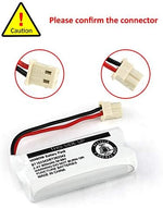 Close-up of the four pack replacement batteries for VTech and AT&T landline phones.