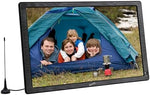 Supersonic 12 inch lightweight portable TV screen displaying vivid colors and clear menus.