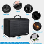 Side profile of Engpow photo storage box showing carry handle