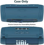Washable flexible silicone protective case skin for wireless audio device showing precise button cutouts.