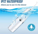 Close up of the three cleaning modes on the cordless water flosser handle.