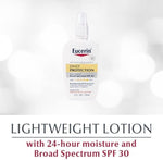 Eucerin fragrance free SPF 30 lotion label details