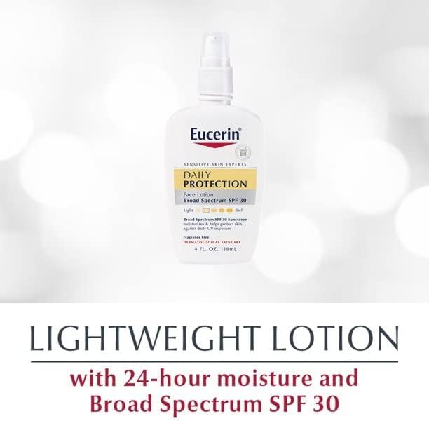 Eucerin fragrance free SPF 30 lotion label details