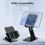 Tonmom metallic tablet dock showing the hidden adjustment tool being removed from the underside of the base.