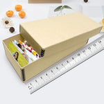Side profile of Lineco 4x6x12 inch archival storage box
