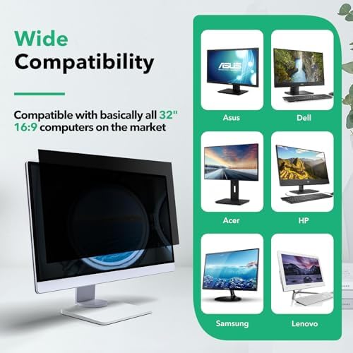 Packaging contents of the imported anti-scratch removable computer privacy film including mounting accessories.