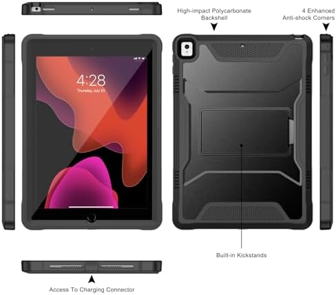 Soke heavy duty tablet cover standing horizontally using the functional built in kickstand for movie mode