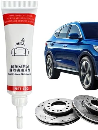 Anti squeal brake paste applied to the rear metal backing plate of a disc brake pad.