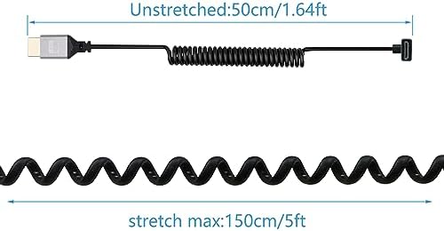 Angled high speed 18Gbps media cable connecting a camera to a monitor