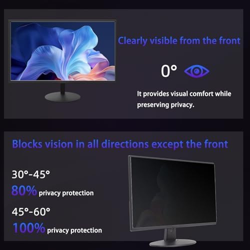 VanHooc computer anti glare shield demonstrating matte and glossy sides