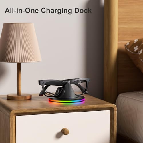 Side profile of Iootmoy smart glasses charger showing LED indicator