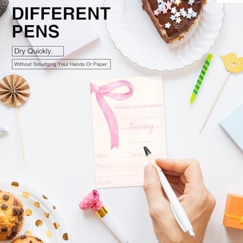 Double sided premium printing details of the YLKJSTYS ribbon theme party invites