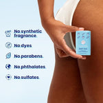 Megababe Bidet Bar eco friendly packaging for imported feminine wash.