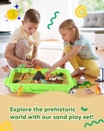 Educational dinosaur sensory bin set for kids
