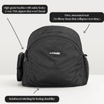 Lightweight plush padded baby carrier for back pain relief during toddler carrying.