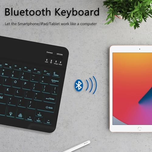 TopPerfekt foldable tablet keyboard and stand compressed flat for portable travel storage