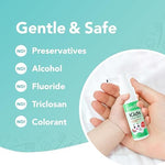 Strawberry flavored dental spray for newborns and preschoolers