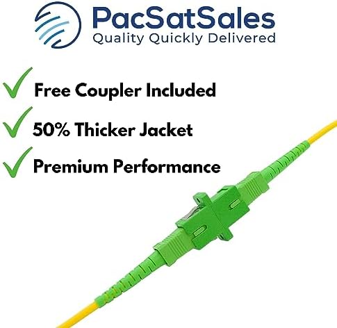 PacSatSales fiber cable with included SC/APC coupler