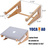YOCAHAOY premium wooden desktop organizer showcasing natural heat dissipation ventilation spacing