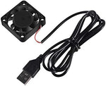 Four pack arrangement of UMLIFE five volt mini replacement fans for electronic enclosures.